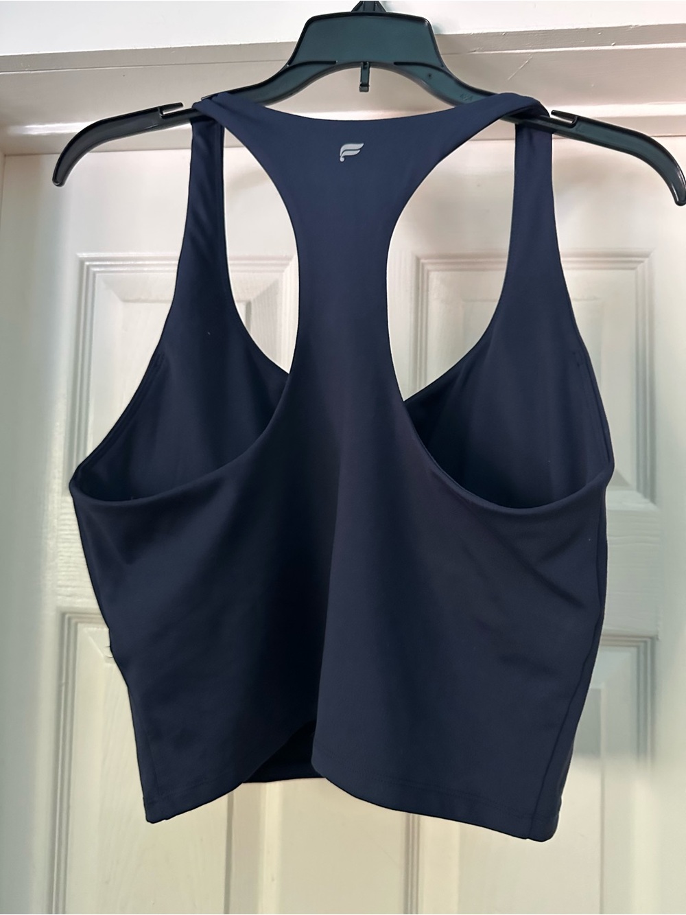 Fabletics Navy Racerback Crop Tank Top - Picture 2 of 3